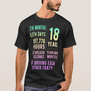 18 Years Married Funny 18th Wedding Anniversary  1 T-Shirt