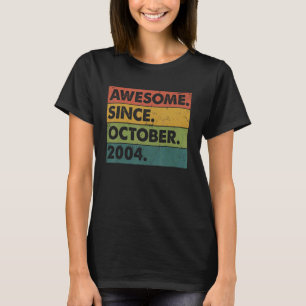 18 Years Old 18th Birthday Awesome Since October T-Shirt