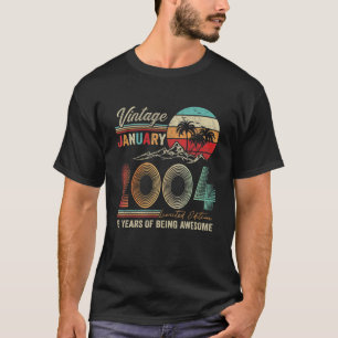 18 Years Old 18Th Birthday Decoration Vintage Janu T-Shirt