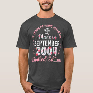 18 Years Old 18th Birthday Made In September 2004 T-Shirt