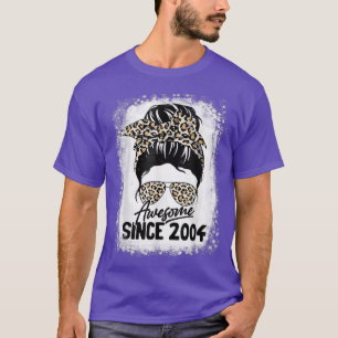 18 Years Old Awesome Since 2004 Leopard 18th Birth T-Shirt