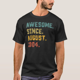 18 Years Old  Awesome Since August 2004 18th Birth T-Shirt