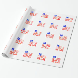 18 years Old birthday designs Wrapping Paper