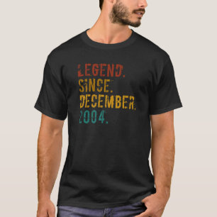 18 Years Old Legend Since December 2004 18th Birth T-Shirt