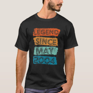 18 Years Old. Legend Since May 2004 18Th Birthday T-Shirt
