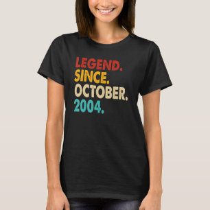 18 Years Old Legend Since October 2004 18th Birthd T-Shirt