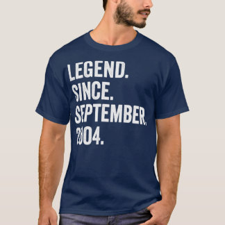 18 Years Old Legend Since September 2004 18th Birt T-Shirt