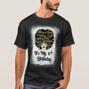 18 Years Old Leopard Melanin Girl It'S My Birthday T-Shirt