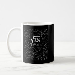 18 Years Old Square Root of 324, 18th Birthday Gra Coffee Mug