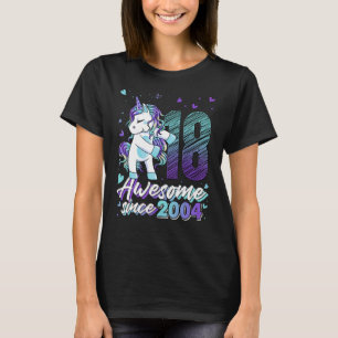 18 Years Old Unicorn Flossing 18th Birthday Unic T-Shirt