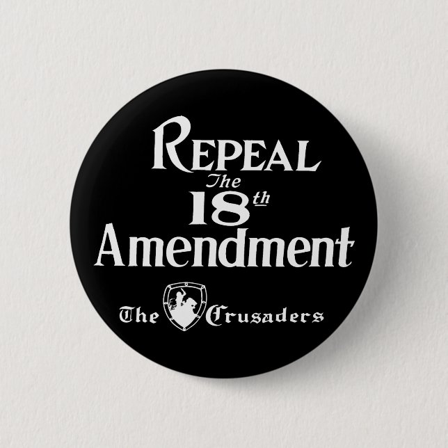 18th Amendment 6 Cm Round Badge (Front)