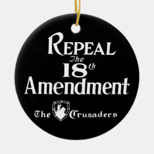 18th Amendment Ceramic Tree Decoration