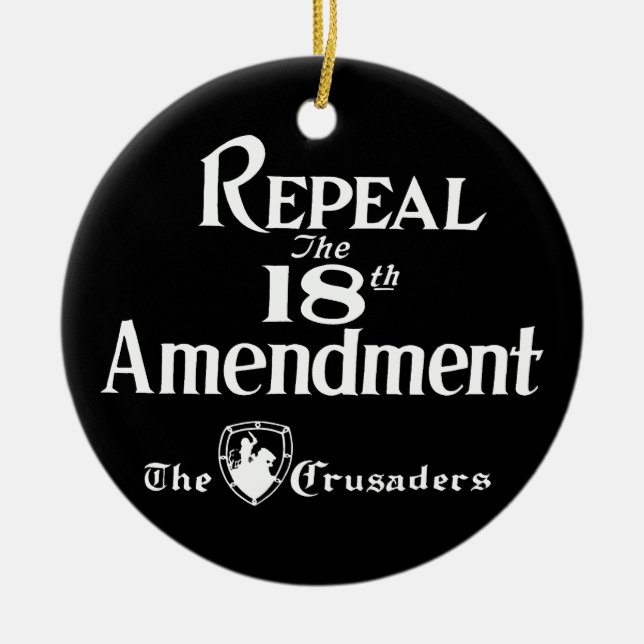 18th Amendment Ceramic Tree Decoration (Front)