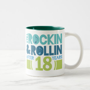 18th Anniversary Wedding Gift Two-Tone Coffee Mug