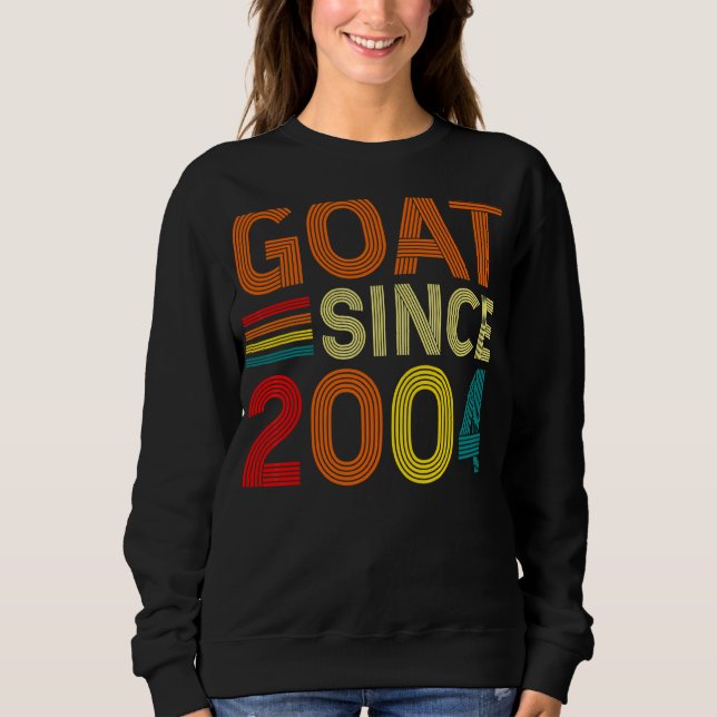 18th Birthday 18 Years Old Goat Since 2004 Sweatshirt (Front)