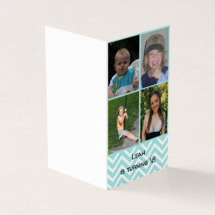 18th Birthday 4 photos card