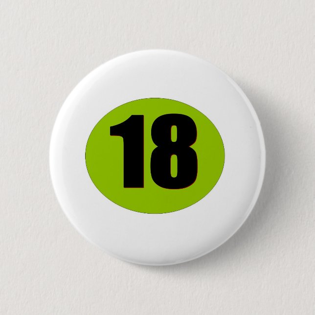 18th Birthday 6 Cm Round Badge (Front)