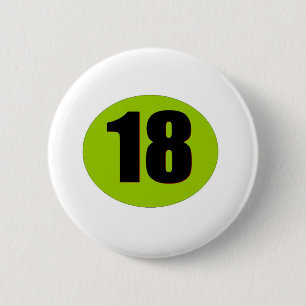 18th Birthday 6 Cm Round Badge