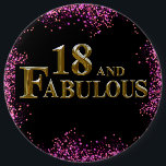 18th Birthday  6 Cm Round Badge<br><div class="desc">Fabulous Birthday Products!</div>