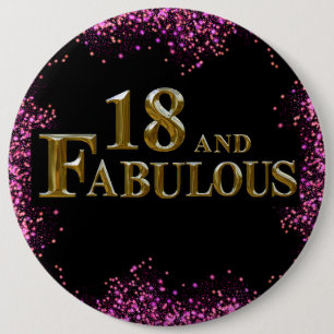 18th Birthday  6 Cm Round Badge