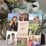 18th Birthday 7 Photo Collage Neutral Beige Brown Plaque<br><div class="desc">Say Happy 18th Birthday with a personalised photo plaque. The photo template is set up for you to add 7 of your favourite photos which are displayed in a photo collage around the birthday greeting. The wording simply reads "Happy 18th Birthday" in casual typography. "18th" is actually editable if you...</div>