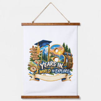 18th Birthday Adventure Personalised Gift Hanging Tapestry