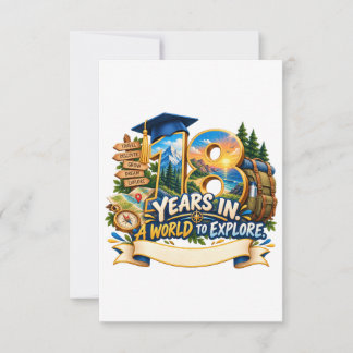 18th Birthday Adventure Personalised Gift Thank You Card