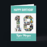 18th Birthday Anniversary Number 18 Photo Collage Card<br><div class="desc">Celebrate 18th birthday or wedding anniversary with this printable photo collage. Choose your favourite photos for display. Customise the name, text and date to fit your occasion. This will be a lovely keepsake with personalised message to look back on with family and friends. If you need any other number as...</div>