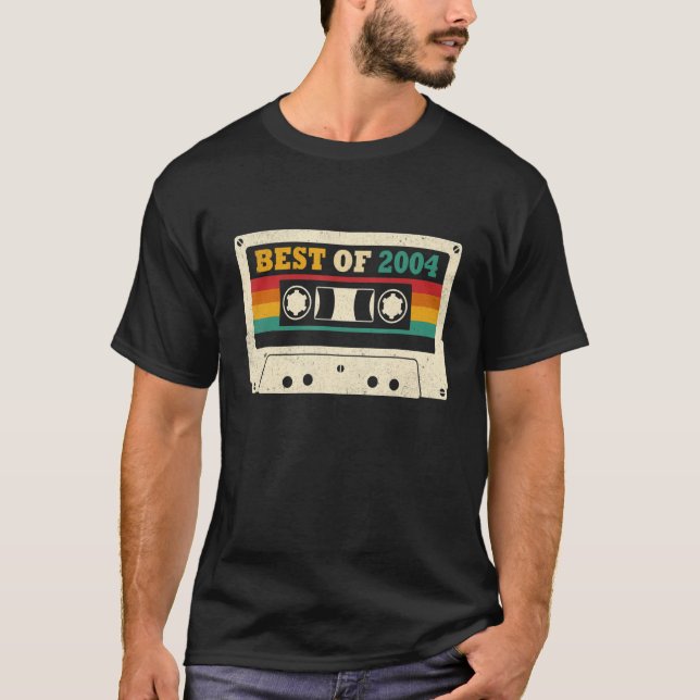 18th Birthday Best Of 2004 Cassette Tape 18 Year O T-Shirt (Front)