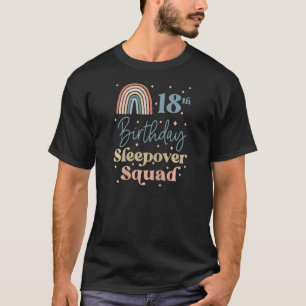 18th Birthday Boho Rainbow Sleepover Squad Pyjamas T-Shirt