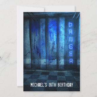 18th Birthday Boys Mens Urban Street Art Grunge Invitation