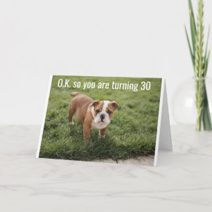 **18th BIRTHDAY** BULLDOG IS A COMEDIAN  Card