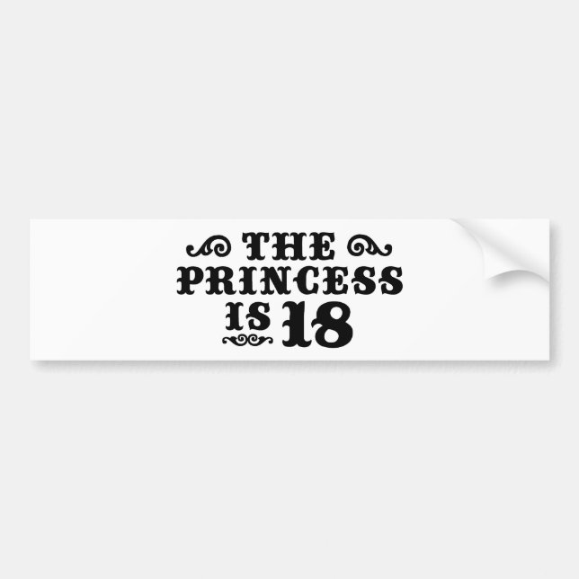 18th Birthday Bumper Sticker (Front)