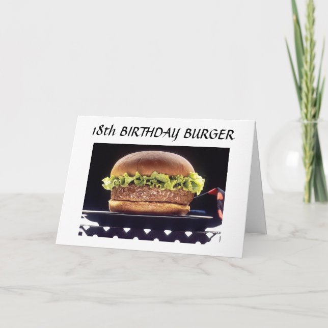18th BIRTHDAY BURGER Card (Front)