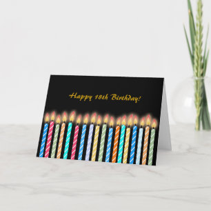 18th Birthday Candles Card Customise