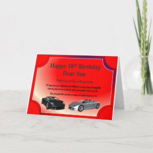 18th Birthday Card for son