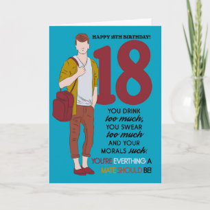 18th Birthday Card, Fun And Trendy, Humor Card