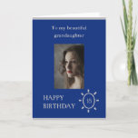 18th Birthday Card Grandaughter Blue | Age on Card<br><div class="desc">18th birthday card for granddaughter. Blue theme. 18 is the age is on the front of the card, but you can choose a different age. It could for example be a 16th birthday card, 17th birthday card, or 21st happy birthday card for your grandaughter. The option for a larger card...</div>