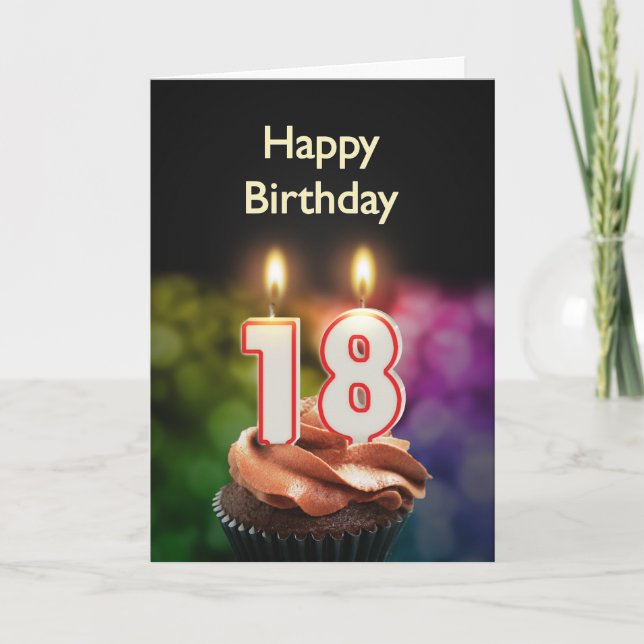 18th Birthday card with Candles (Front)