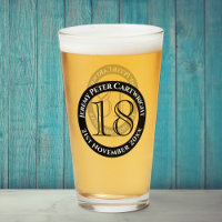 18th Birthday Celebration Glass