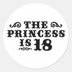 18th Birthday Classic Round Sticker