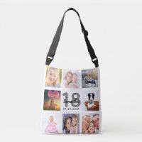 18th birthday custom photo collage girl white