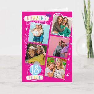 18th Birthday Daughter Photo Keepsake Memories Card