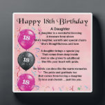 18th  Birthday Daughter Poem Plaque<br><div class="desc">A great gift for a daughter on her 18th birthday</div>