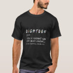 18th Birthday Definition 18 Years Old Birthday T-Shirt<br><div class="desc">18th Birthday Definition 18 Years Old Birthday.</div>