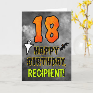18th Birthday: Eerie Halloween Theme + Custom Name Card