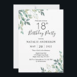 18th Birthday Elegant Green Eucalyptus Greenery Invitation<br><div class="desc">18th Birthday Elegant Green Eucalyptus Greenery Invitation. 1st 2nd 3rd 4th 5th 13th 15th 16th 18th 20th 21rd 30th 40th 50th 60th 70th 80th 90th 100th Any Age. For further customisation,  please click the "Customise it" button and use our design tool to modify this template.</div>