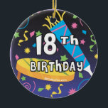 18th Birthday Favours Ceramic Tree Decoration<br><div class="desc">18th Birthday party favours and gifts for 18 yr olds.</div>