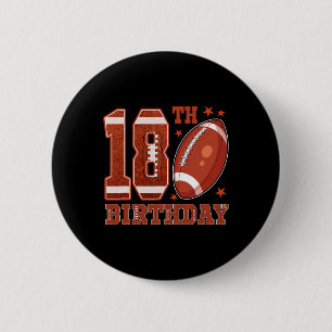 18th Birthday Football Theme 18 Year Old Boy Birth 6 Cm Round Badge