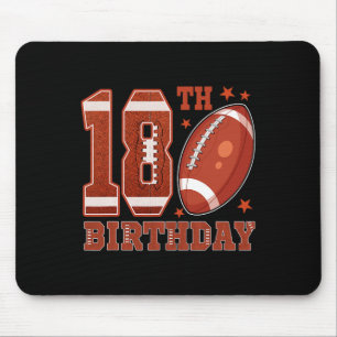 18th Birthday Football Theme 18 Year Old Boy Birth Mouse Pad